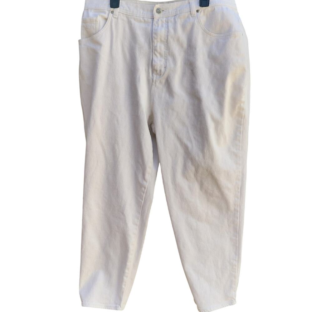 White Gloria Vanderbilt Stretch High-Rise Straight Leg Jeans Size 22W